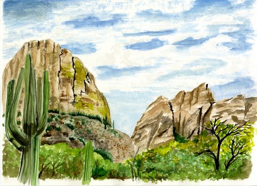 Hackberry Springs watercolour